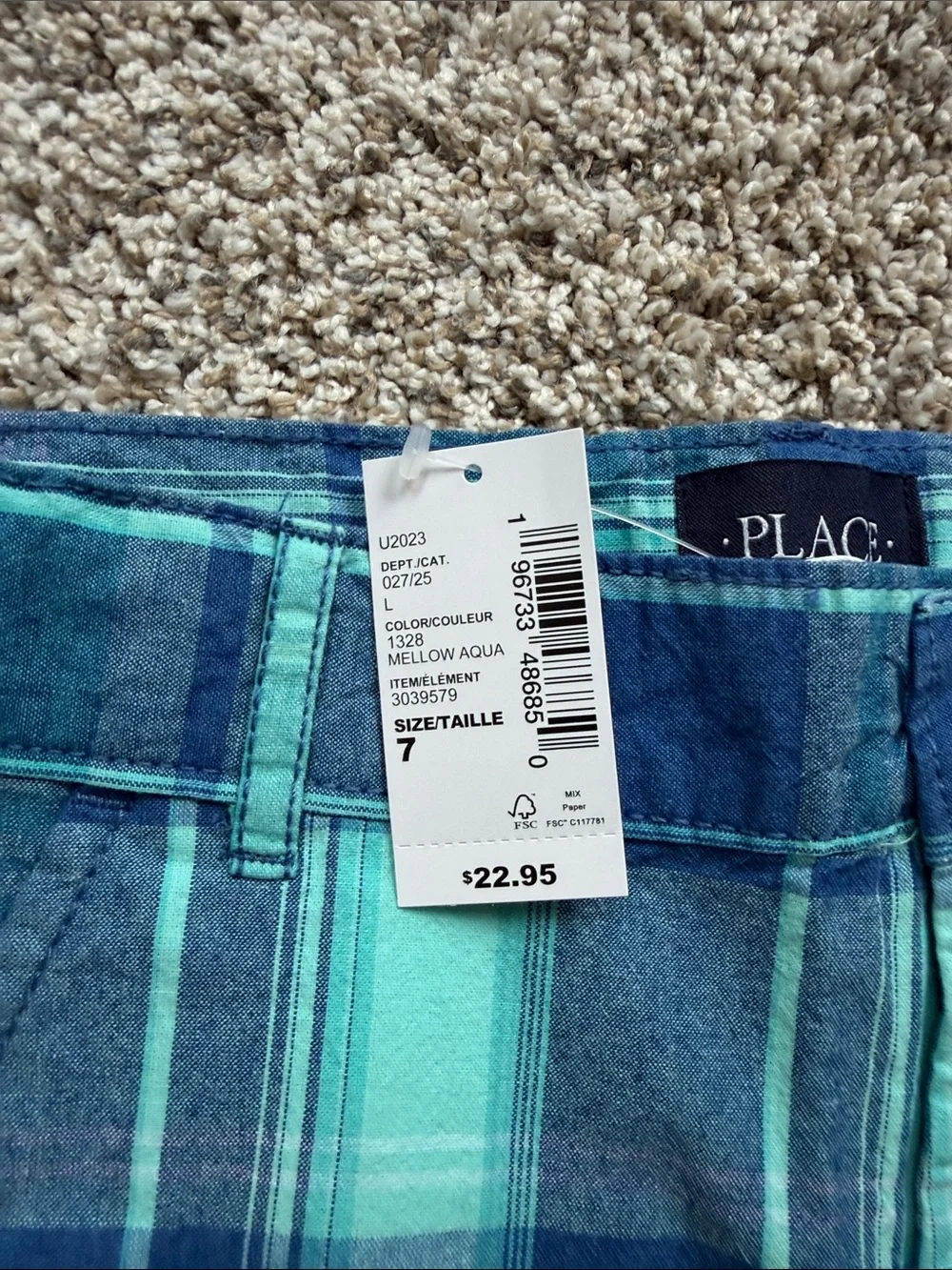 The Childrens Place lightweight plaid